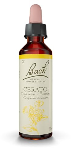 FLEURS DE BACH ORIGINAL - Cerato No 5 - Pour plus de certitude - Aide à suivre ses intuitions - Élixir floral naturel pour le bien-être émotionnel - Compte-Gouttes 20ml - Vegan