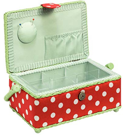 Prym Polka Dots S Nähkorb, Cotton, S, 612243-1, Rot, Weiß
