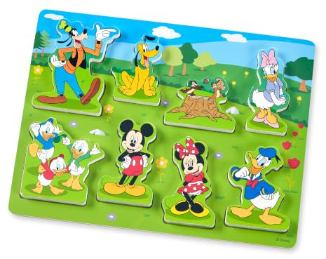 Melissa & Doug Disney Mickey Mouse Wooden Chunky Puzzle Set