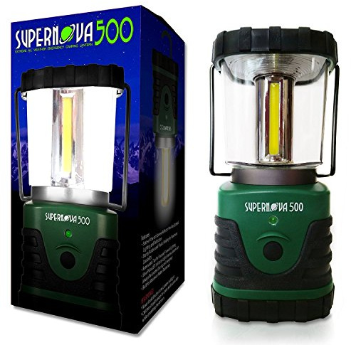Supernova Battery Powered Lantern, Bright, Long Lasting, Weather-Resistant LED Camping Lantern, Great for Storms, Hurricane Supplies, Survival Kit, Power Outages, Outdoors, & Camping Essentials (500)