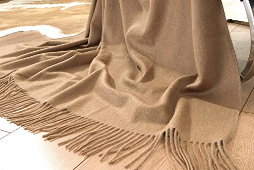 Wohnen & Accessoires GmbH & Co. KG Echtes Kamelhaarplaid mit Wasserglanz-Finish, edle Wolldecke Sultan
