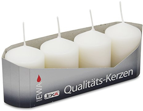 OLShop AG 3er Pack Stumpenkerzen weiß, ca. 40 x 60 mm (3 x 4 Stück) Kerze Kaminkerze Laternenkerze Dekoration
