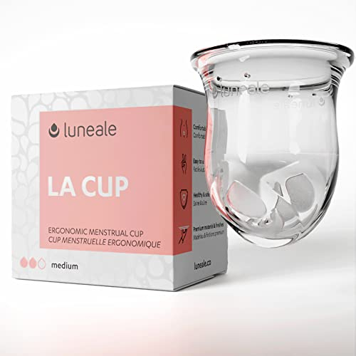 La Cup Luneale - coppetta mestruale - design ergonomico esclusivo creato con ostetriche - fabbricazione francese - 100% silicone medico al platino (M - Flusso medio/abbondante)