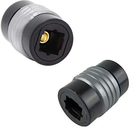 Accessonico Fiber Optic Cable Extender Female to Female Optical Toslink Digital Audio Extension Cable Coupler Connector Adapter (2 Pack)