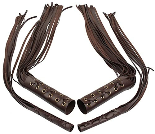 Motorradlenker Für H-Arley Für Cruiser Motorrad Fringe Griffe Abdeckung Leder Lenker Handgriffe Quaste Manschetten Bremshebel Abdeckung (Color : Brown)