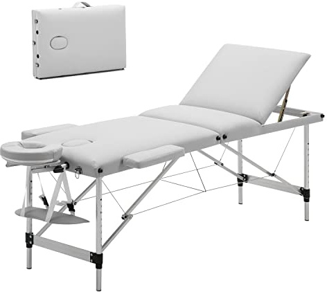 Mondeer Mobile Massageliege, Weiß, 198x60x81