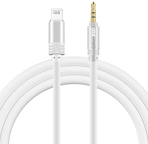 SIQIWO Cable Auxiliar Coche iPhone 2M, Adaptador a Jack 3.5mm Macho, Cable Jack iPhone Compatible con iPhone 14 Plus 13 12 11 XS Max X 8 7, iPad, Auriculares, Altavoz, Autoradio