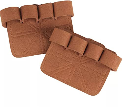 LTLCLZ 1Paar Leder Gewichtheben Trainingshandschuhe Handflächenschutz Damen Herren Fitness Sport Gymnastik Griffe Klimmzüge Gewichtheben Training