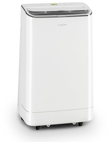 Klarstein Condizionatore Portatile 3 in 1, Condizionatore Deumidificatore Portatile Classe A, Aria Condizionata 12000 BTU/3,5kW, Climatizzatore Portatile Smart con Night Mode, Timer e Telecomando