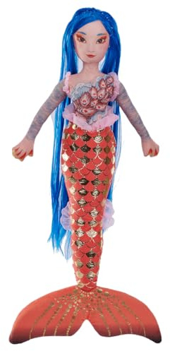 Wild Republic Mysteries of Atlantis Mermaid Luna, mjuk leksak, present till baby, barn, plyschdjur, gosedjur för spädbarn, leksaker av återvunnet material