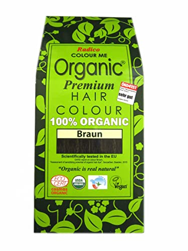 Radico Colour Me | Organic Pflanzenhaarfarbe | Braun | Aus ayurvedischen Kräutern | Frei von Amoniak & Wasserstoffperoxid | Auch für graues Haar | 200 g