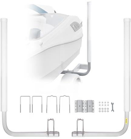 VEVOR Båttrailerguide, 1,1 m justerbar design släpvagnsstyrstänger, 2 st rostfria släpvagnsguider, släpvagnsguider med PVC-rör, för skidbåt, fiskebåt eller segelbåt släpvagn