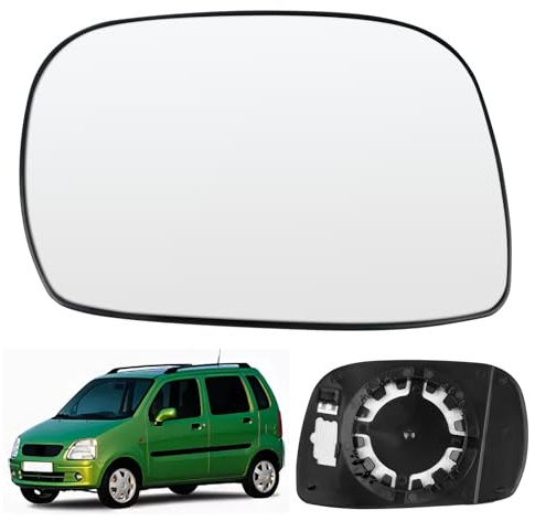Spiegelglas Ersatz für Opel Agila A 2000-2007, Außenspiegel Glas Asphärisch Verstellbar Umkehrlinse Rückfahrglas Geeignet, Umkehrlinse Rückfahrglas Spiegel (Links)
