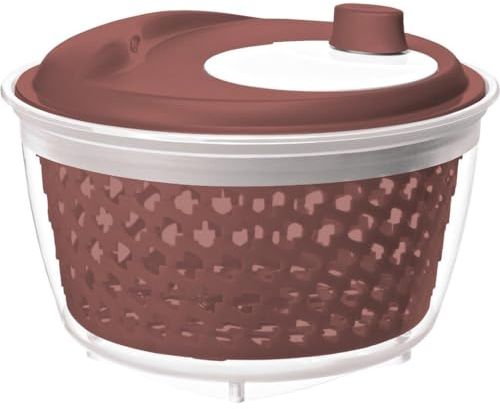 Rotho Salatschleuder Fresh 4,5 l, Iron rot