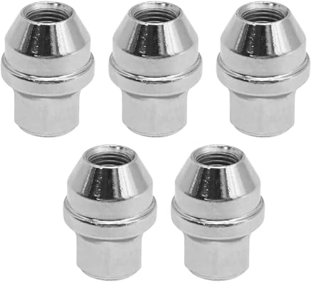 Ollanoos Set di 5 dadi per ruote M14 x 1,5 mm ACPA1012KXA con tappo in acciaio inox di ricambio per Ford Transit Mk8 Transit Tourneo Custom Replace 5196786