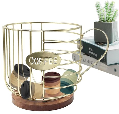Porta Cap-sule Caffè, Porta Cialde Caffè, Portabicchieri di Grande Capacità E Contenitore per Cialde di Caffè, Da Bar, Tazzone Porta Cialde Caffè per Bancone, Casa, Ufficio