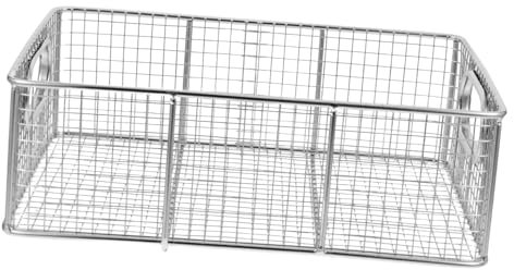 Alipis Frittierkorb Edelstahl Snackkorb Mit Griff Rechteckiger Edelstahl Frittierbehälter Für Pommes Frites Und Hähnchen Hitzebeständig Und Wiederverwendbar