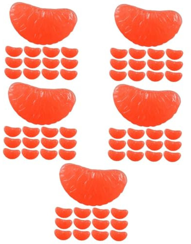 ibasenice 160stücke Miniatur Orange Slices Charms Gefälschte Frucht Ornamente Für Bastelprojekte Puppenhaus Deko Und Handyhüllen Zubehör