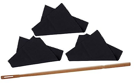 TOGEVAL 1 Satz Flötenreinigungsstab Flötenreiniger Flötenputzer Flötenputztuch Für Innen Flötenreinigungsstäbchen Flötenpoliertuch Flötenreinigungsmittel Klarinetten-reinigungsstab Ahorn