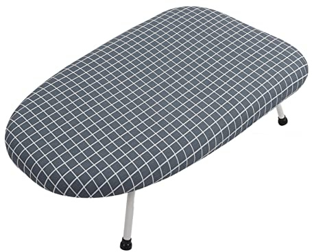 Mini Tabla de Planchar de Mesa, Tabla de Planchar de Mesa compacta básica con Patas Plegables, pequeña Tabla de Planchar portátil con Funda de algodón, para Costura, Sala de (Classic Blue Plaid)