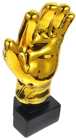 Supvox Goalkeeper Plating Resin Trophy Torwart-handschuh Auszeichnung Für Kindergarten Schule Und Unternehmen Glänzender Goldpokal Mit Sockel Für Im Fußballspiel