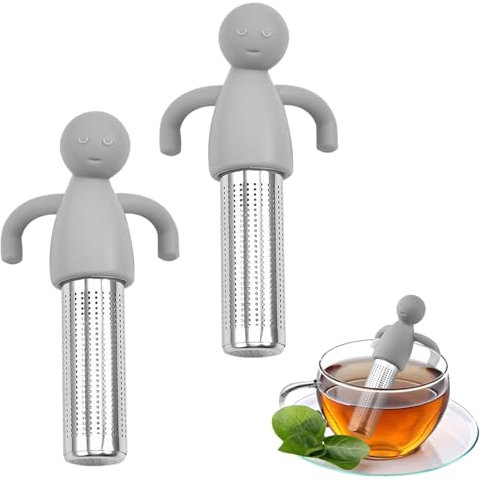 2 Stück Teesieb,Tee Zubehör,Teesieb Für Tasse,Teaballs,Teeei Für Losen Tee,Teezubehör, Edelstahl Teesieb Teefilter Mit Griffen Tee Sieb Teeei Für Tasse Teekanne Mulling Gewürze