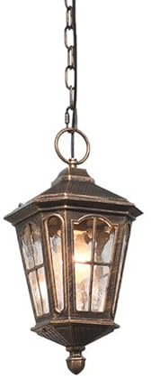 YNAHZAOK Suspension Extérieure, Lampe Suspendue Extérieure Rétro Européenne, Lumières De Décoration De Cour De Villa, Plafonnier De Couloir De Pavillon, Lanterne De Suspension De Porte De Balcon