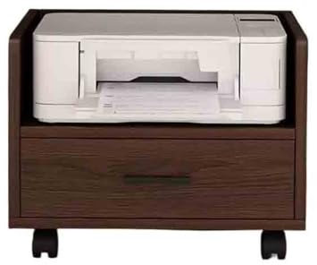 CJHFR472SG Druckerständer Unter dem Schreibtisch Regal, Druckerregal mit Schublade, Nachttisch, Stauraum, Büro-Organizer, mobiler Schrank, einfaches Regal Druckertisch(Bruin)