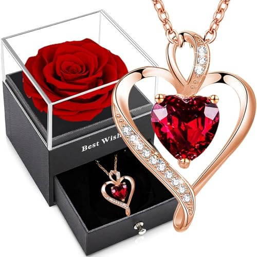Preserved Rose Gifts Her,Eternal Rose Box,Real Forever Flower,Romantic Infinity Flowers for Mother's Day Valentine's Day Christmas Thanksgiving Wife Fiancee Woman Mum Grandma Anniversary Birthday Gift