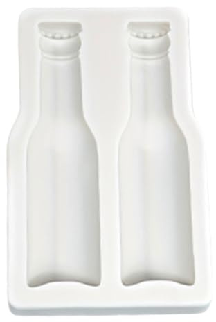 Bierflaschen Silikonform für Oktoberfest Party, Wiederverwendbar, Weiß | Schokolade und Fondant, Leicht zu Entformen, Einfach zu Reinigen, Kreativ für Bastelarbeiten