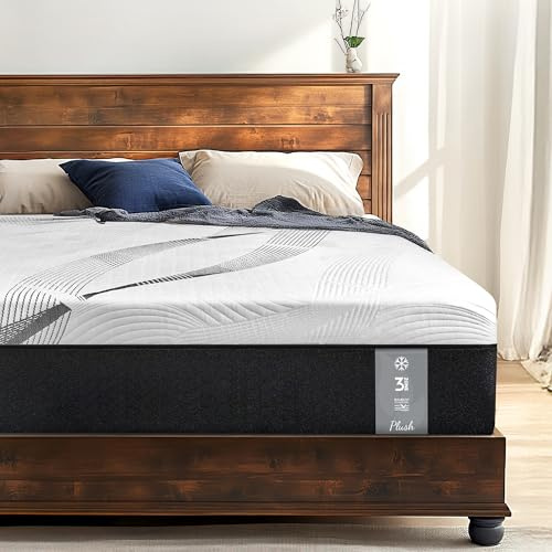 Full Size Mattress 14 Inch, Plush Hybrid Mattress Made in USA, 3-Zone Individual Pocket Spring Mattresses Supportive & Pressure Relief, Cooling Lyocell Cover& Bamboo Charcoal Memory Foam Mattress