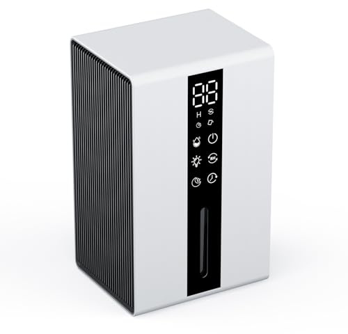 Deumidificatore Portatile 1600ml con 24 Ore Timer, per Garage