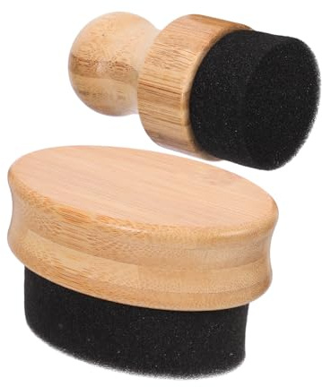 LRXIYODE Applicatore di Cera e Olio per Taglieri in Bamboo Spugna, Set 2 Pezzi, Impugnatura Ergonomica e Lucidatura Superfici in Legno, Accessori per Salumi e Utensili da Cucina