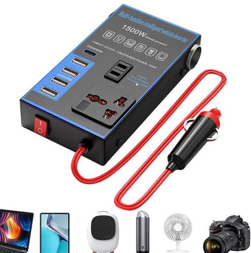 Convertitore di ricarica auto 1500W Porta Di Ricarica USB Integrata
