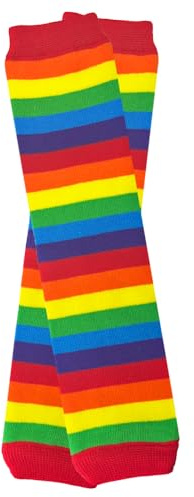 juDanzy Christmas Halloween Thanksgiving Valentines Holiday Baby and Toddler Leg Warmers for Girls and Boys in Various Styles - Rainbow Stripe - One Size