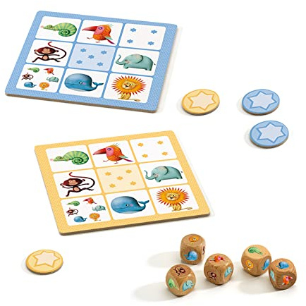 DJECO - Familienspiele Traditionelle Spiele Yams Allgemeine Klassische Spiele, Mehrfarbig (15)