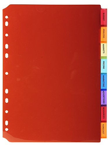 Exacompta - 3908E - Separadores en polipropileno translúcido con 8 pestañas neutras - con portaetiquetas - Se entrega con una hoja de etiquetas removibles - Formato para archivo A4