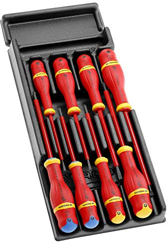 Facom Schraubendreher-Modul, Schwarz, Rot, 8 Stück