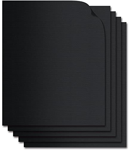 Velway Tapis de Cuisson Barbecue Set de 5 Tapis de BBQ 40x30cm Anti-adhérent et Réutilisable pour Barbecue Électrique Gaz et Charbon, 100% Anti-adhérent
