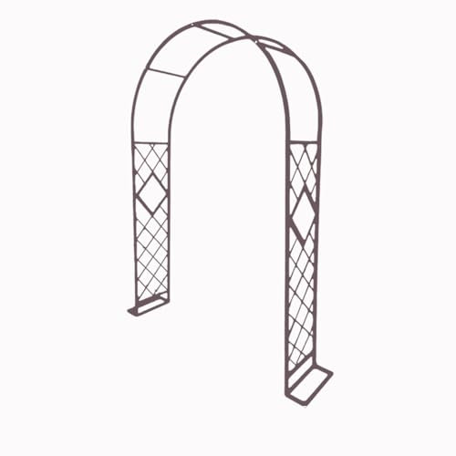 Metal Enrejado, Exterior Arco Para Rosas,Pesado Arco De Jardín Soporte Rosales Y Plantas Trepadoras,Pérgola Con Base, Decoración De Patio,césped,Negro,Blanco,Marrón,Verde(Brown,240cm de alto x 200cm d