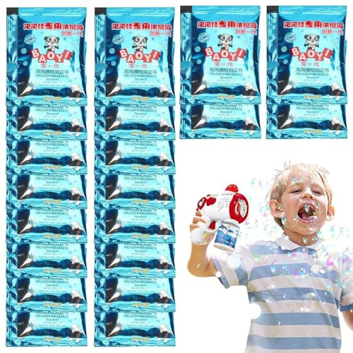 Soluzione di ricarica a bolle - 6.1X2.9X4.8Cm 10Ml 20Pz | Liquidi concentrati per bolle per macchine a bacchetta | Pasqua Compleanno Matrimonio Regalo divertente Interni ed esterni
