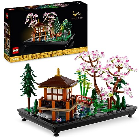 LEGO Icons Le Jardin Paisible - Idée Cadeau pour la Fête des Mères - Kit de Jardinage Botanique Zen pour Adulte avec Fleurs de Lotus - Décoration Intérieure - Cadeau pour Femme ou Homme 10315