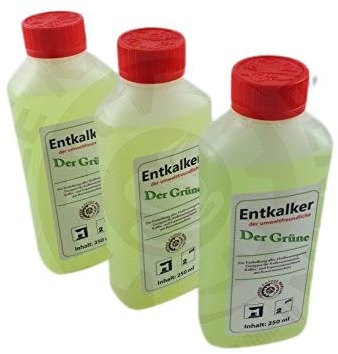 SKB Entkalker 3 x 250ml Konzentrat grün für Saeco, Jura, DeLonghi, Miele, Nivona, AEG, Krups, Spidem, Bosch, Siemens, Philips, Melitta, Solis, WMF, Gaggia, Rotel, Nespresso, Tassimo, Senseo Maschinen