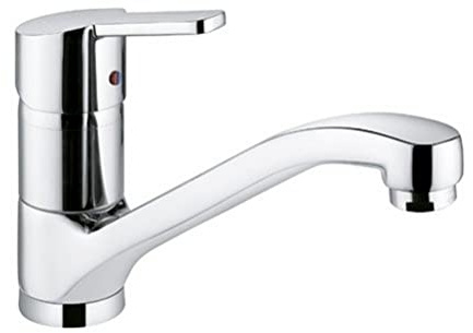 Kludi 37 913 05 75 Chrome Kitchen Sink Tap with Fixed Spout - Grey
