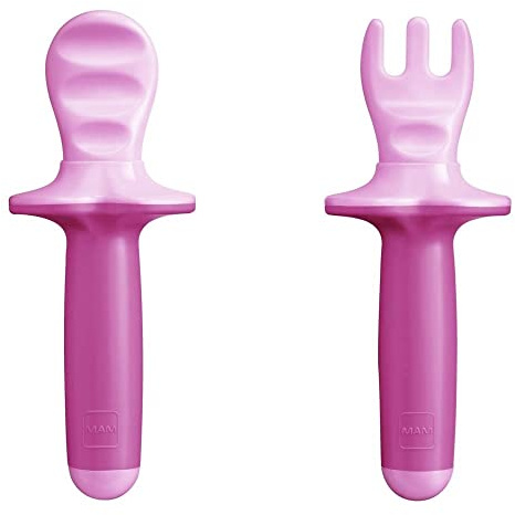 MAM – Cucchiaio e forchetta di avviamento MAM 6 m+, colori assortiti