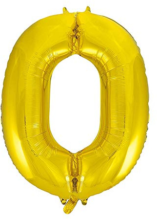 Folieballong i siffror design, stor, 86,4 cm