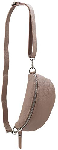 SH Leder ® echt Leder Hüfttasche Damen Herren Unisex Gürteltasche für Festival Reise Bauchtasche kleine Crossbody Bag Frauen Ledertasche 23x12cm AVA G292 (Nude)