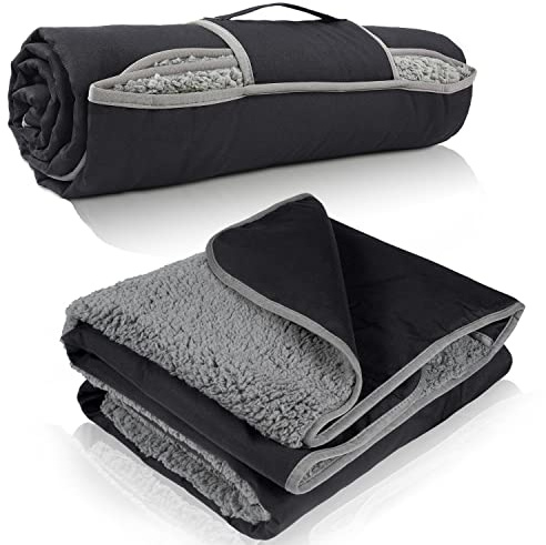 Kato Tirrinia campingfilt vattentät, vattentät picknickfilt sherpa utomhusfilt sandtät varm termofilt resefilt, för camping strand resa bil hundar, 150 x 200 cm