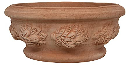 Biscottini Terrakotta töpfe 40x40x19 cm | Pflanzentopf gross Made in Italy | Terracotta blumentopf groß | Terracotta topf für den Garten