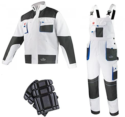 Salopette con bretelle e tute Salopette da uomo con ginocchiere giacca disponibile perfetta per il lavoro pittore pavimentazione commerci